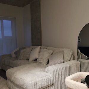 Plush Cream Sectional Sofa